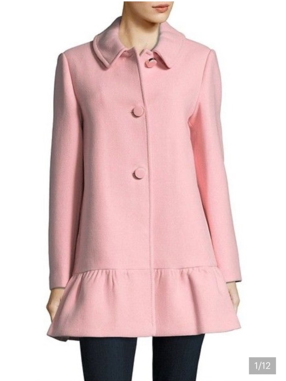 Women's Kate Spade Pea Coat Royal Blue Knee Length Dress Coat Size XL - Picture 12 of 12